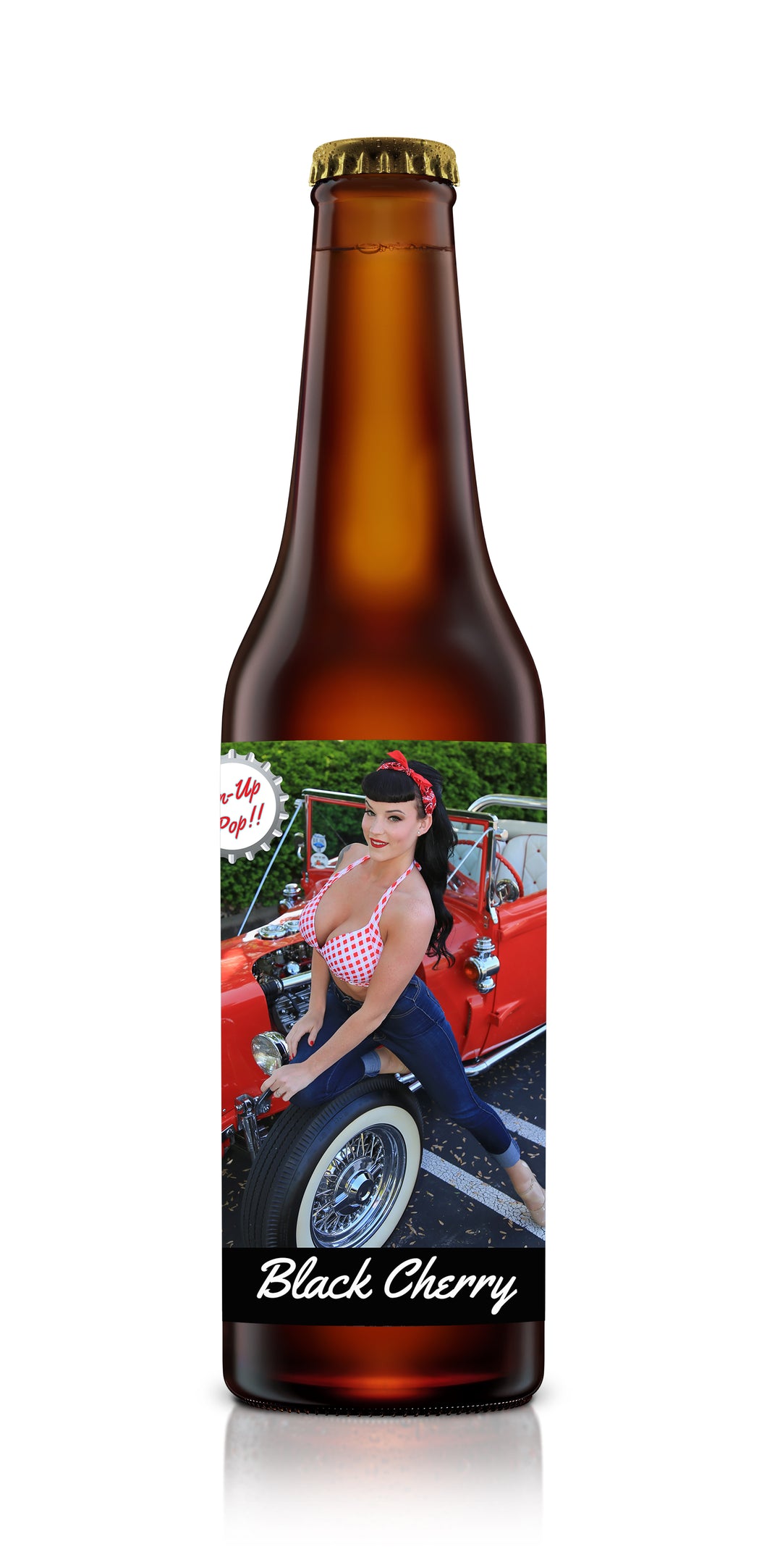 6 Pack of Pin-Up Pop Black Cherry Soda