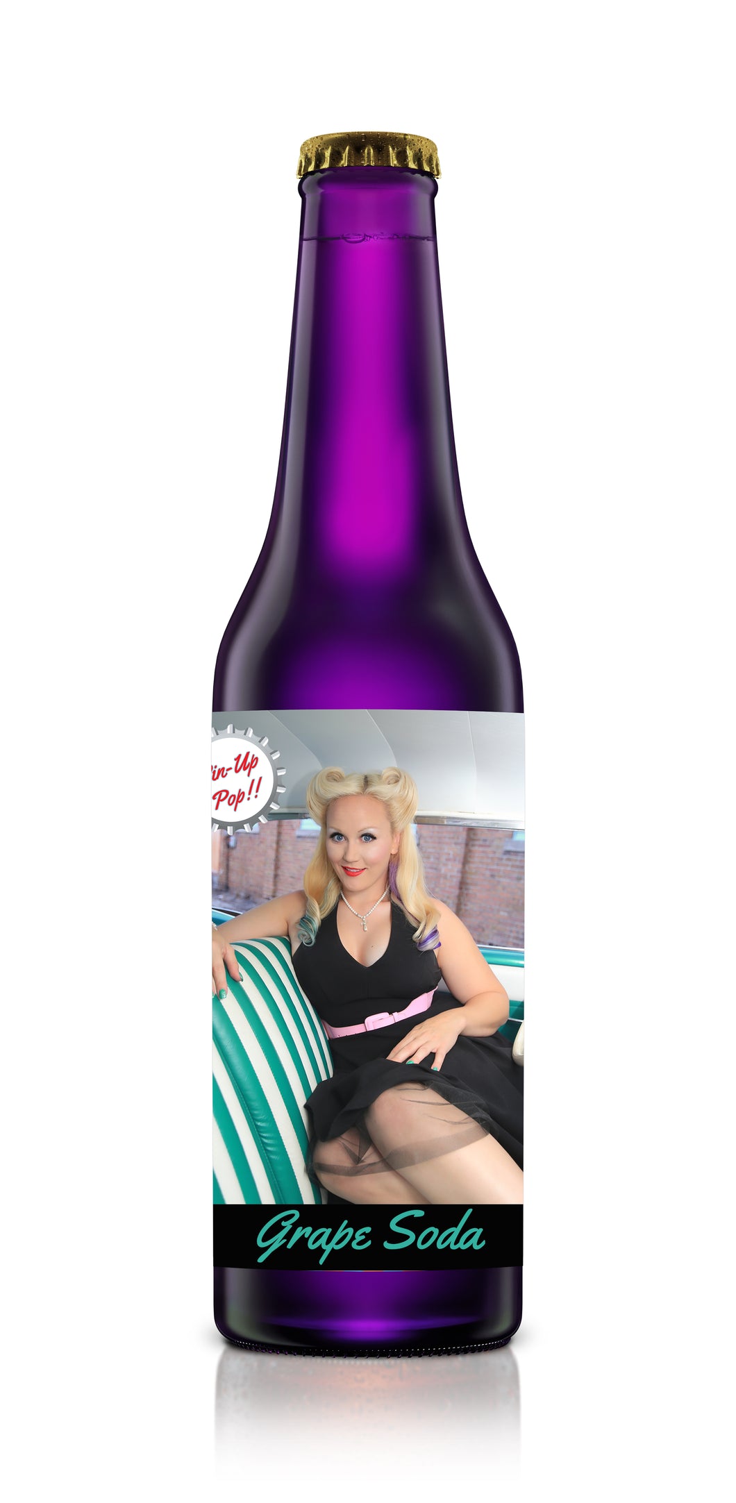 6 Pack of Pin-up Pop Grape Soda