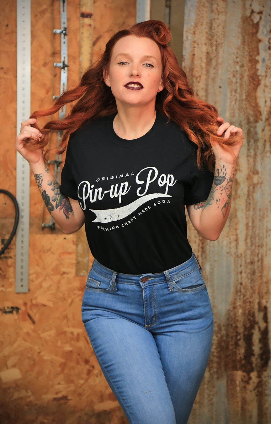 Pin-Up Pop Vintage Logo Shirt Black